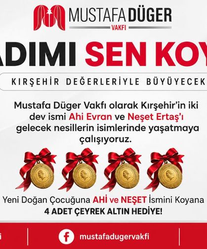 Ahi Evran ve Neşet Ertaş İsimlerine 4 çeyrek altın