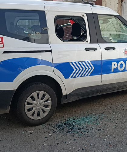 Polis aracına zarar veren zanlı tutuklandı
