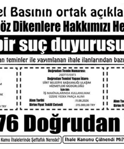 Kamu İhaleleri Gündemde, Yerel Basından Şeffaflık ve Rekabet Çağrısı