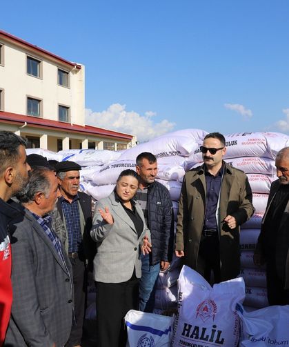 Çiftçilere 20 ton buğday tohumu dağıtıldı