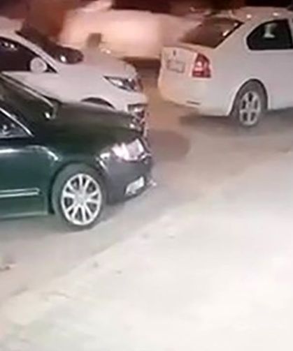 Direksiyonu kilitlenen aracın kaza anı kamerada