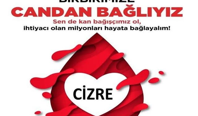 Cizre’de Kan Bağışı Kampanyası  Başladı