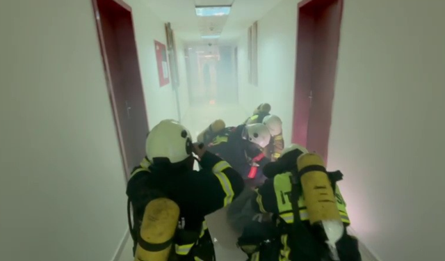 KYK yurdunda yangın tatbikatı gerçeği aratmadı