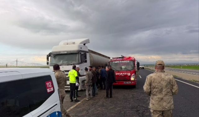 Cizre–Nusaybin Yolunda Tanker Yangını