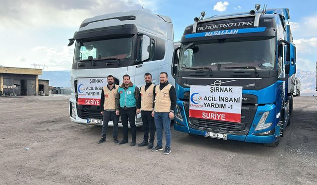 İyilik Konvoyu Yola Çıktı, Şırnak’tan Suriye’ye Dayanışma