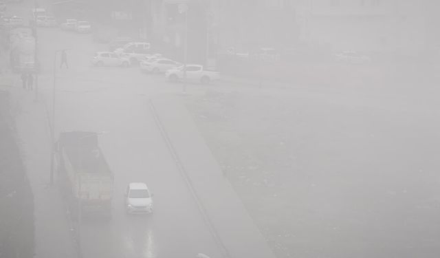 Şırnak'ta Görüş Mesafesi Düştü, yağmur ve Sis Etkili