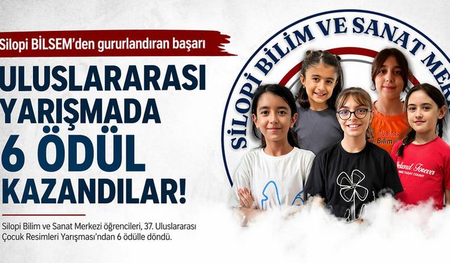 Silopi BİLSEM’den uluslararası başarı, 6 ödül birden