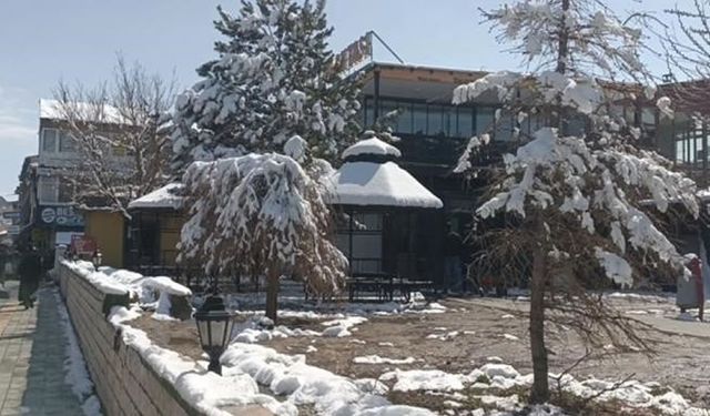 Nisan ortasında kar sürprizi, ilçe beyaza büründü