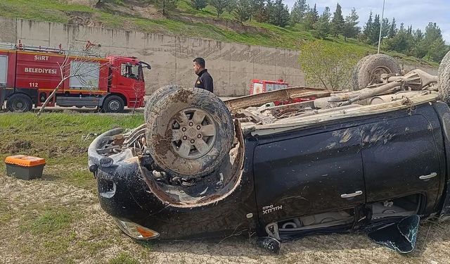 Kontrolden çıkan araç takla attı, 1 yaralı