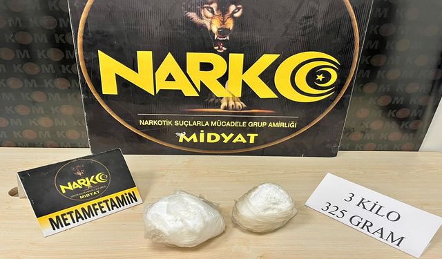 Midyat’ta Narkotik Operasyonu: 3 kilogram Madde Ele Geçirildi