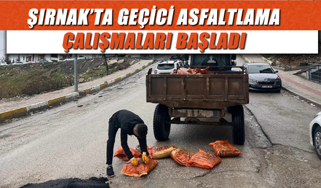 Şırnak’ta yollar için geçici asfalt seferberliği