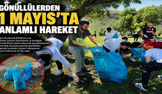 Şırnak’ta gönüllülerden 1 Mayıs’ta anlamlı hareket