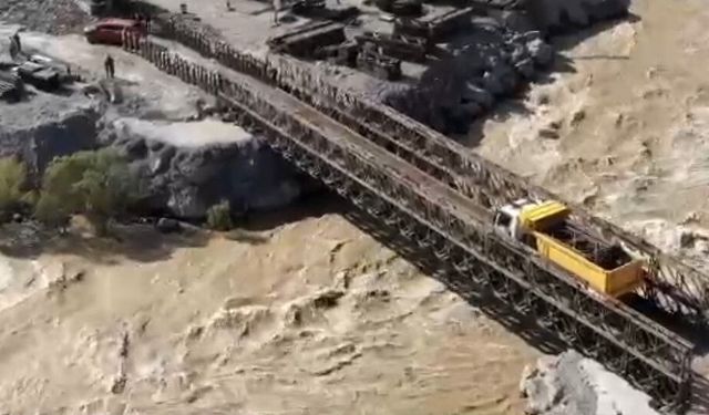 TSK'nın yaptığı köprüden test geçişler yapıldı