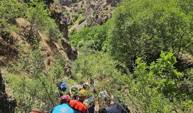 Çukurca Yolunda Kayalıklardan Düşen Vatandaş Kurtarıldı