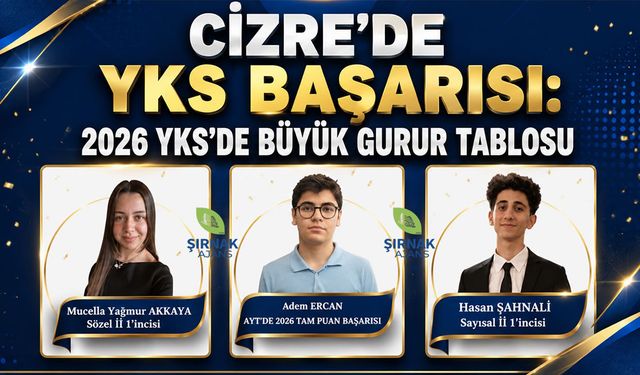2026 YKS'de Cizre’de Büyük Gurur Tablosu