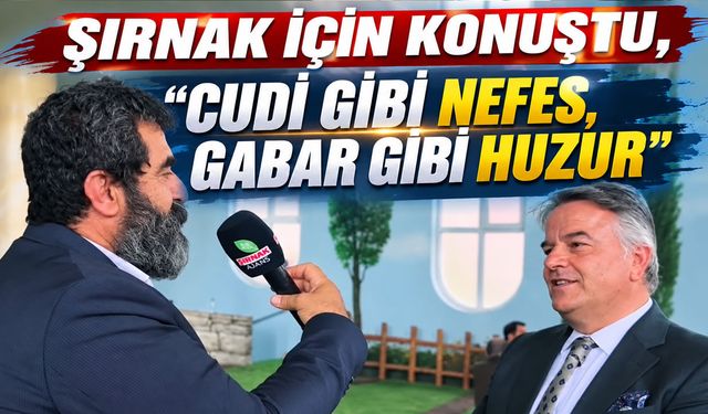 Şırnak İçin Konuştu, "Cudi Gibi Nefes, Gabar Gibi Huzur"