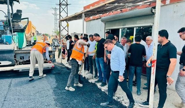 Şırnak  köy yollarında asfalt mesaisi