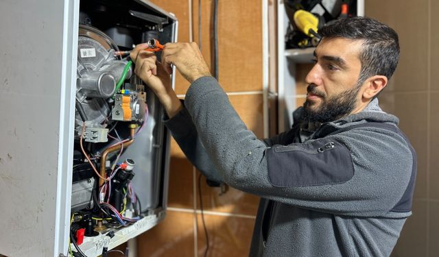 Kombi ustalarının kış mesaisi başladı