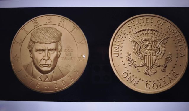 Trump'ın portresi madeni dolarlara basıldı