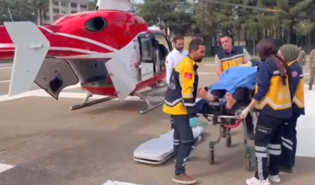 Silopi’deki 56 Yaşındaki Hasta Helikopter Ambulansla Nakledildi