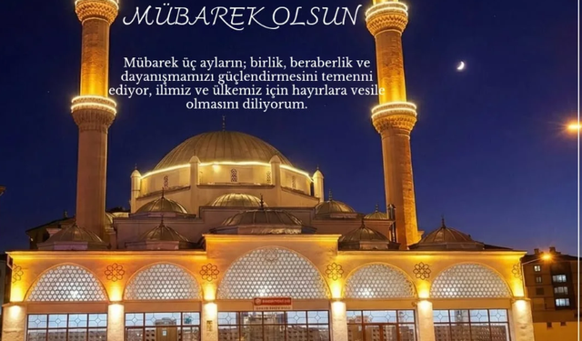 Vali Ekici'den Üç Aylar'ın Başlangıcı Mesajı