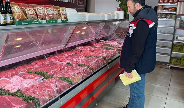 Kasap ve Hayvansal Ürün Satış Yerlerinde Gıda Denetimi Sürüyor