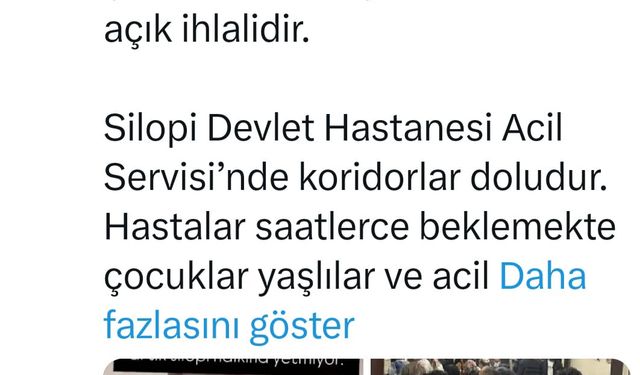 CHP'li Mahmut Tanal'dan Sert Tepki:"Silopi'de Sağlık Çöktü"