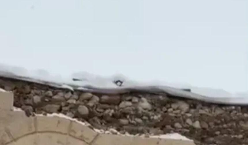 Mardin’in Tarihi Süryani Çarşısı Kar Yüküne Dayanamadı