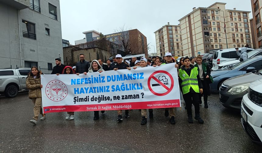 Şırnak’ta Sigaraya Karşı Farkındalık Yürüyüşü