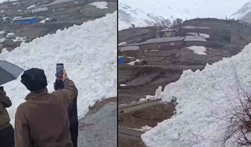 Şırnak sınırında çığ evleri teğet geçti