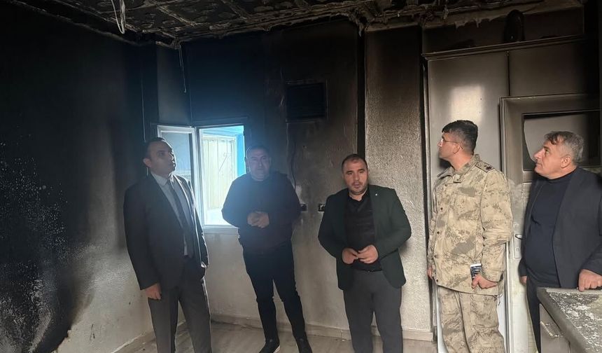 Yangında Evi Zarar Gören Aileye Kaymakam Partal'dan Destek