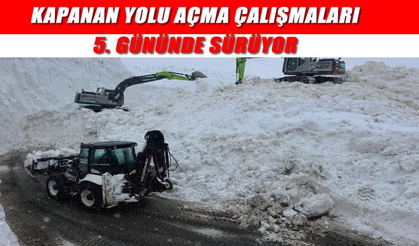 Uzungeçit Yolunda Çığ Temizliği Devam Ediyor