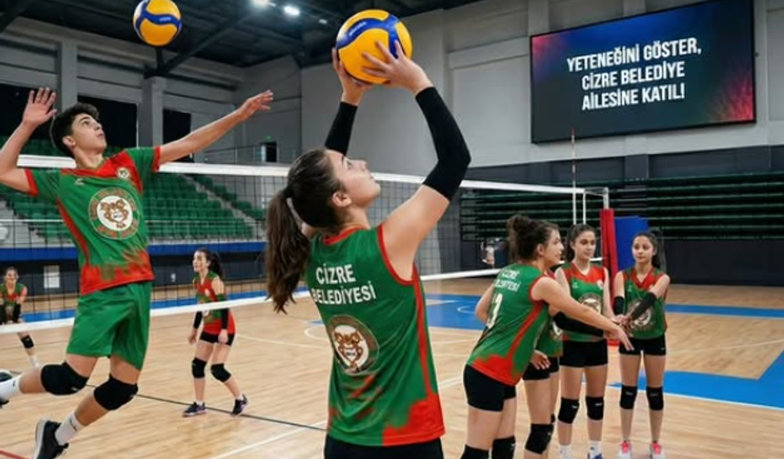 Cizre’de Voleybolun Gelecek Yıldızları Seçiliyor