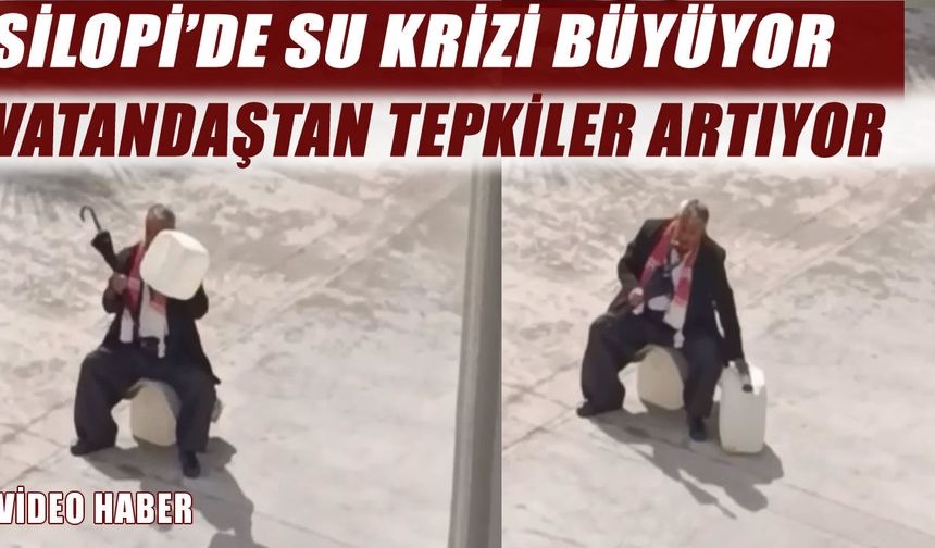 Silopi’de su isyanı, boş bidonla belediye önünde eylem