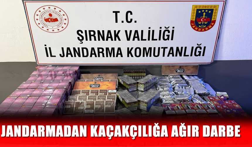 Şırnak Jandarmasından Kaçakçılara Darbe