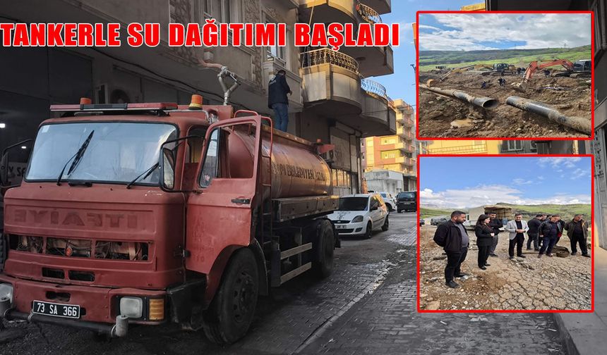 Silopi’de tankerle su dağıtımı başladı