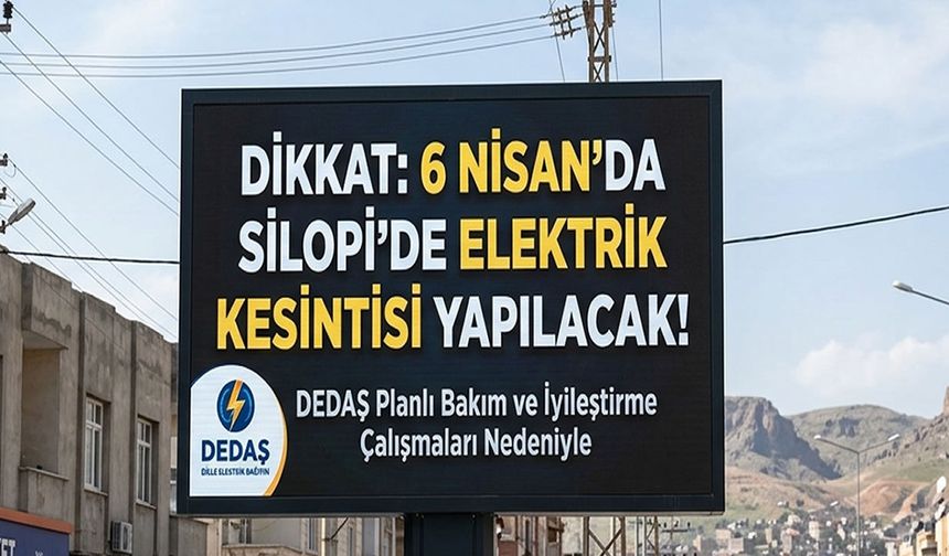 Yarın Silopi’de elektrikler kesilecek, işte kesinti saatleri