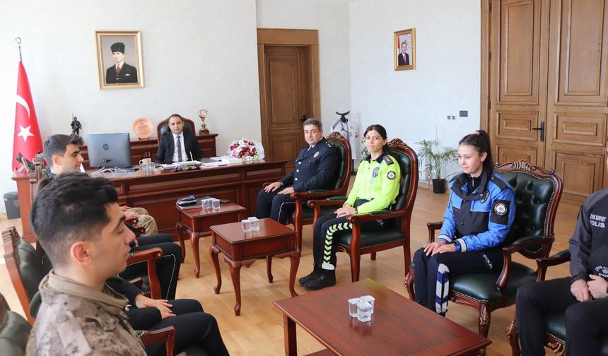 Kaymakam Partal, emniyet mensuplarını ağırladı