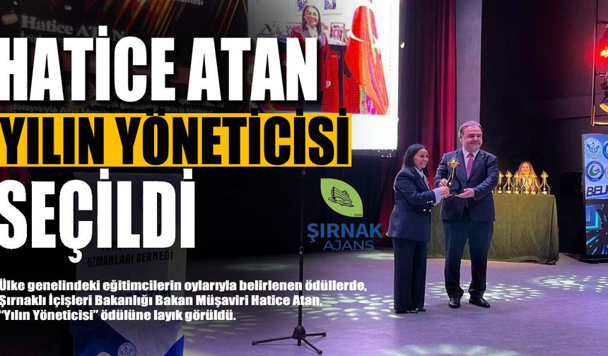 Şırnaklı Bakan Müşaviri yılın yöneticisi seçildi