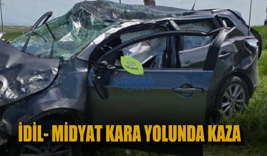 İdil-Midyat Kara yolunda Kaza, Otomobil Devrildi