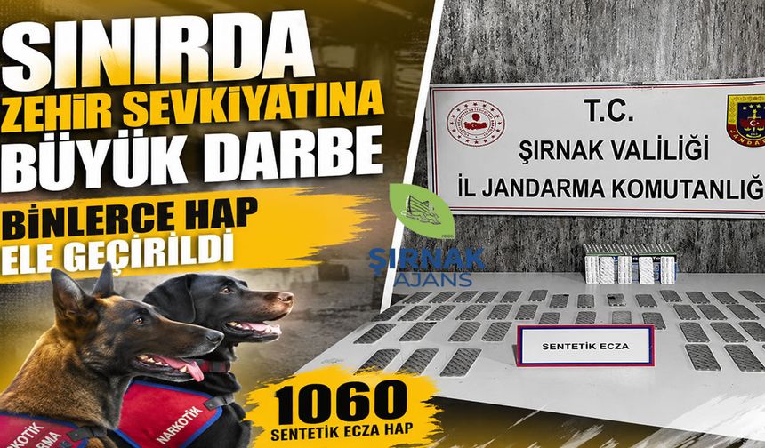 Sınırda zehir sevkiyatına büyük darbe, binlerce hap ele geçirildi