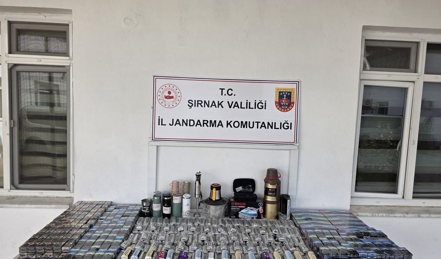 Şırnak'ta milyonluk cep telefonu ve kaçak malzeme operasyonu