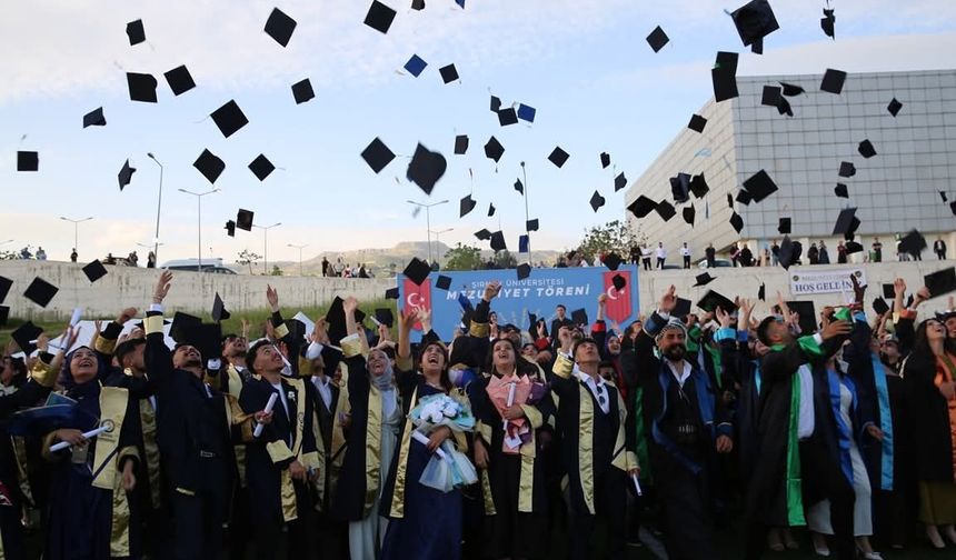 Şırnak  Üniversitesinde mezuniyet coşkusu yaşandı