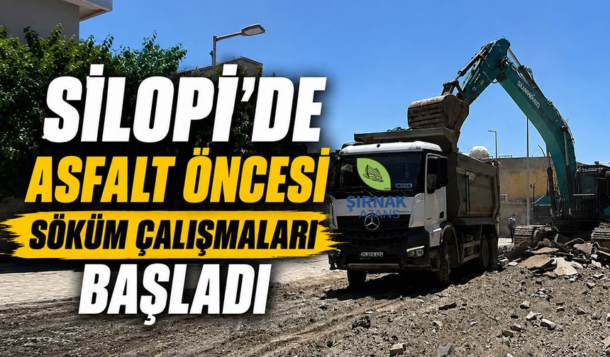 Silopi'de asfalt öncesi söküm çalışmaları başladı