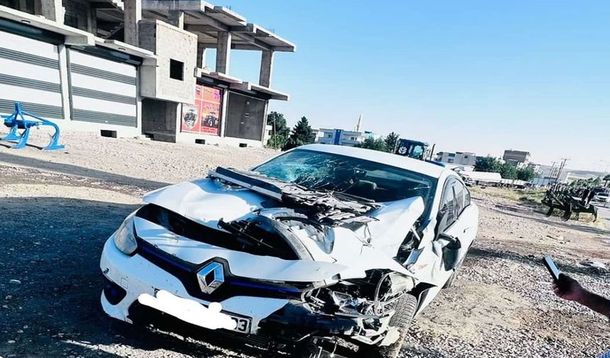 Cizre’de İneğe Çarpan Otomobilde 4 Kişi Yaralandı