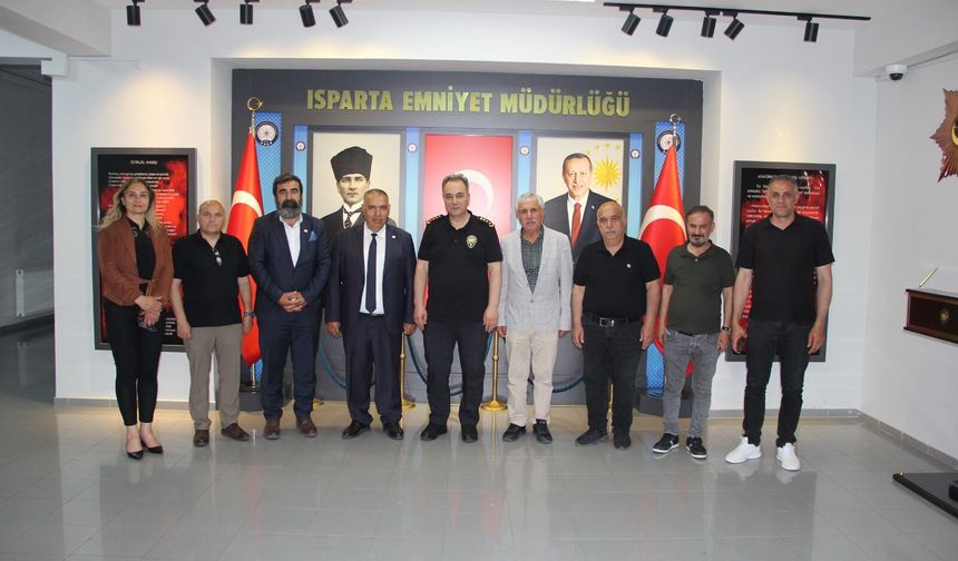 Güneydoğulu Gazetecilerden Isparta Emniyet Müdürü Erdem Bildirici’ye Ziyaret