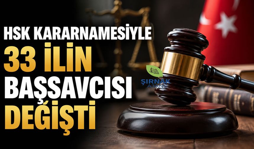 HSK Kararnamesiyle 33 İlin Başsavcısı Değişti