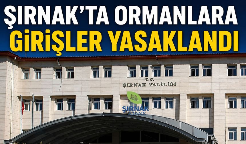 Şırnak'ta Ormanlara Girişler Yasaklandı