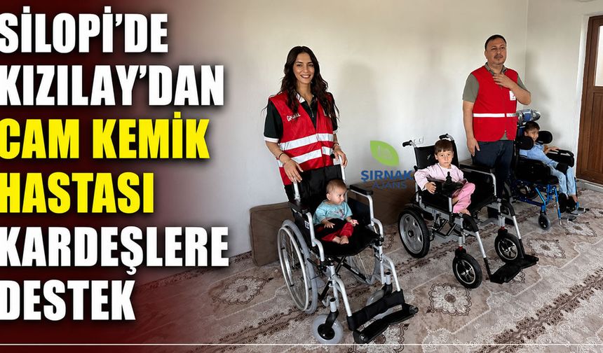 Silopi’de Kızılay'dan cam kemik hastası kardeşlere destek