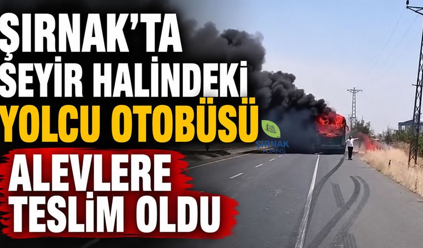 Şırnak'ta Seyir Halindeki Yolcu Otobüsü Alevlere Teslim Oldu